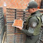 La policía de Colombia detuvo un contrabando de huevos que al parecer venía de Ecuador.
