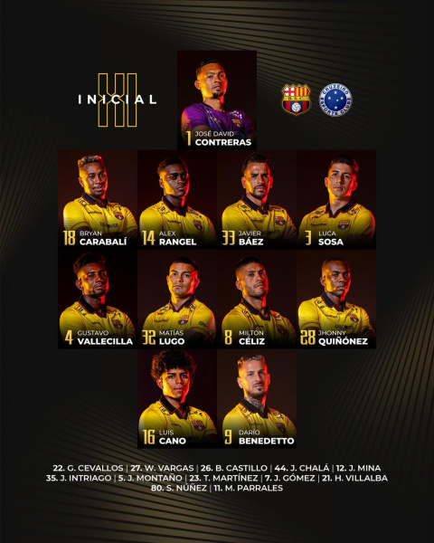 Barcelona SC ante Cruzeiro.