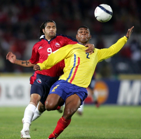Jorge Guagua cuando defendía a la Selección de Ecuador.