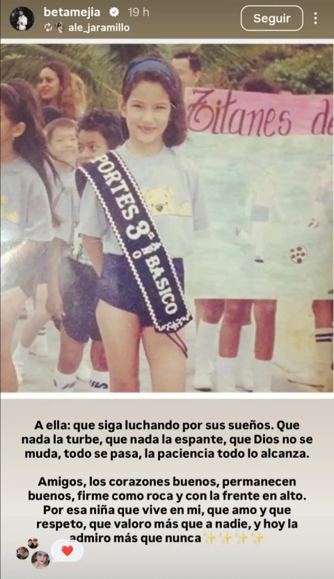 El creador de contenido Beta Mejía también compartió una fotografía junto a Alejandra Jaramillo tras confirmarse su salida del programa.