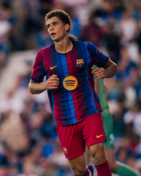 Hamza Abdelkarim marcó los dos goles del FC Barcelona.