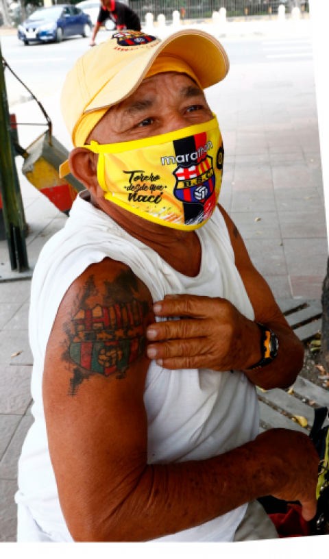 El Cholo con el tatuaje que se hizo hacer Damián Díaz para tapar el nombre de una ex.