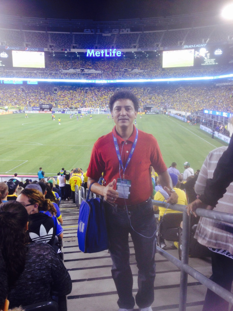 Aristides Moreira periodista que fue parte de Super K 800, ahora radicado en Estados Unidos.