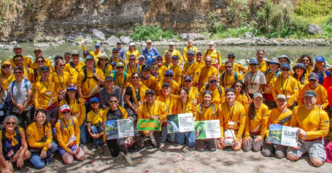 Waterkeepers de diferentes países realizaron una minga en las riberas del río San Pedro.