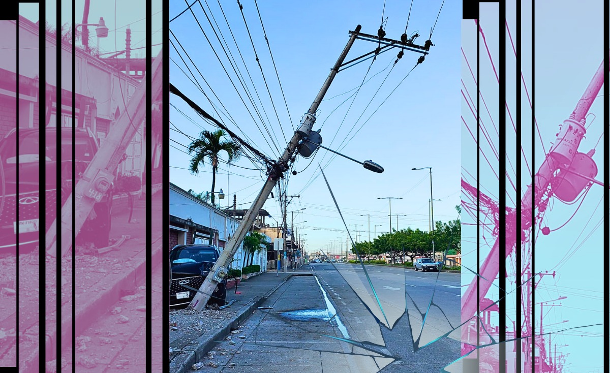 Camioneta chocó contra poste de energía y dejó sin luz un sector de Samanes