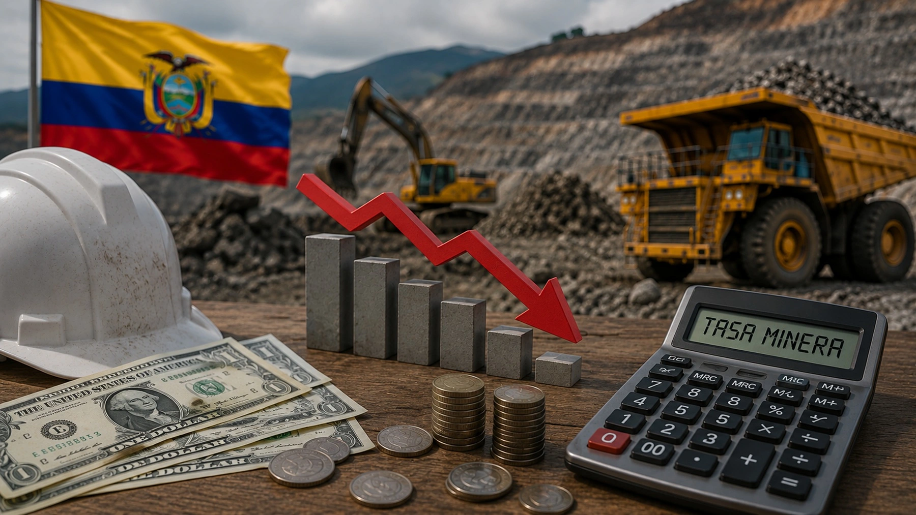 La tasa de fiscalización minera aplica para la pequeña, mediana y gran minería en Ecuador.